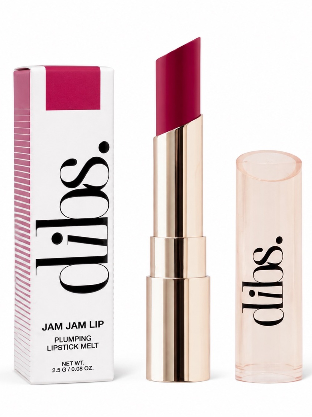 NEW DIBS Beauty Jam Jam Lip Plumping Lipstick Melt Raspberry Marmalade Full Size